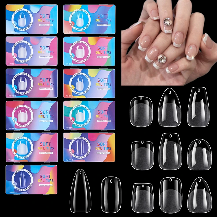 Mẹo gel mềm 15size - Phần mở rộng móng đầy đủ