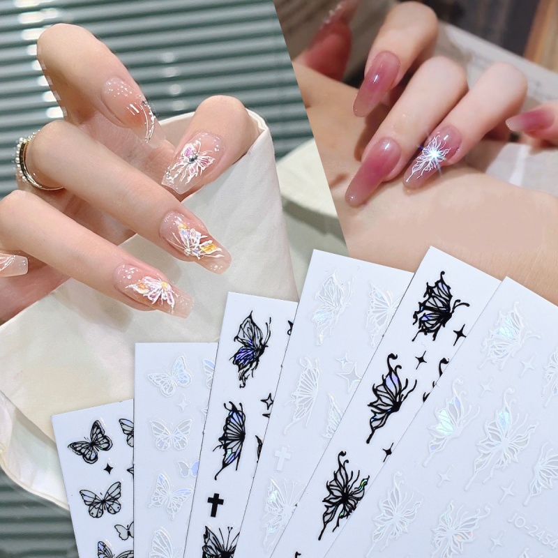 Hình dán nghệ thuật móng tay hình con bướm