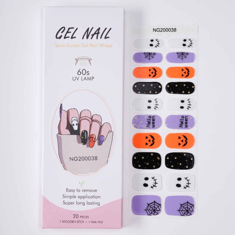 Miếng dán móng tay dạng gel Halloween