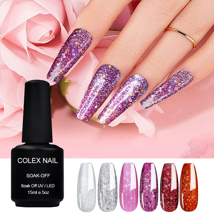Độ bóng cao màu sặc sỡ gel long lanh đánh bóng