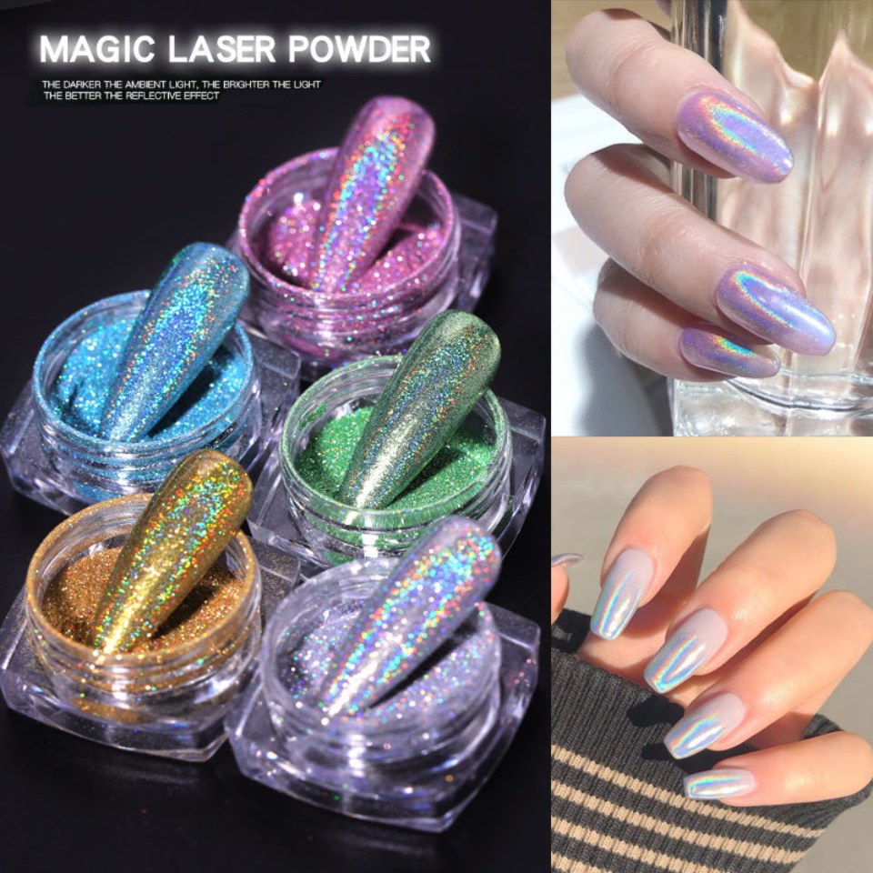 Bột lấp lánh cầu vồng bằng laser